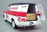 1957 Chevy Panel Delivery truck bank - Rear View - Doors Open