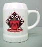 White Red Dog Mug - Front View